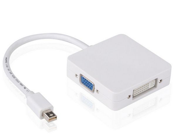 

3 в 1 Thunderbolt Mini DP дисплей порт HDMI DVI VGA адаптер кабель для MacBook Mini DisplayPort Thunderbolt DVI VGA HDMI