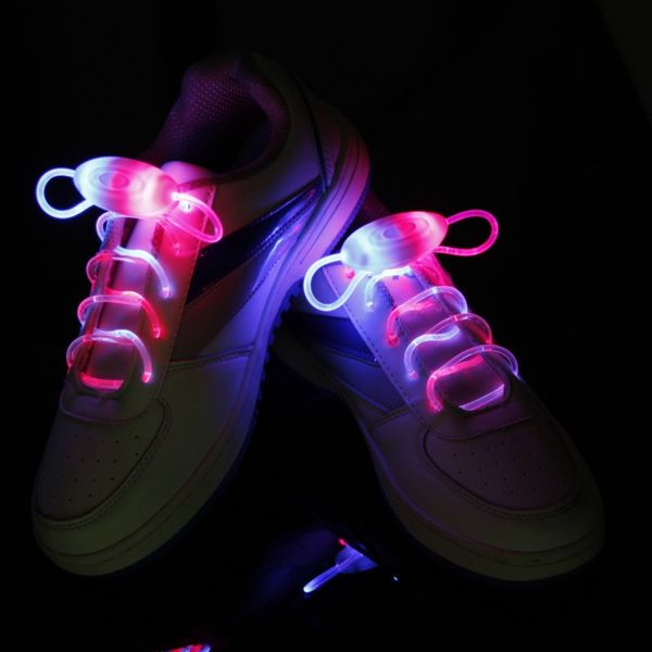 Colore Rosa EL Scarpa stringata merletti infiammanti di EL LED lacci per scarpe