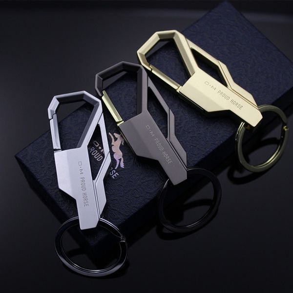 

3 colors car business keychain zinc alloy key rings for men gifts 9.5x 2.8cm, Silver