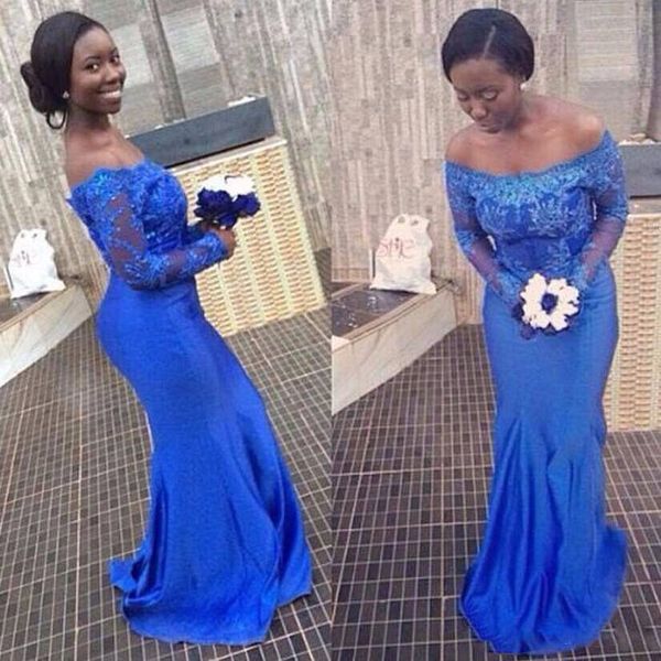 

blue south african celebrity bridesmaid dress 2017 off the shoulder mermaid lace satin maid of honor gowns sheer wedding guest dresses, White;pink