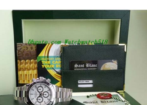 

luxury watch factory supplier luxury watches original box sapphire white dial 116520 automatic mechanical movement mens men's watch wat, Slivery;brown