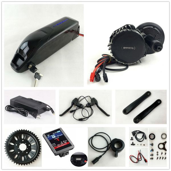 US EU No Tax 48V 1000W 8fun BBS03 eBike Bafang kit motore a manovella centrale BBSHD + NCR 52V 11.6Ah Li ion Batteria per telaio bici elettrica