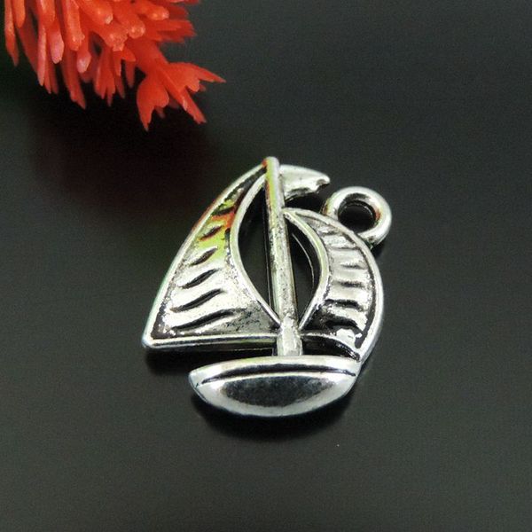 

20x vintage style silver alloy sailing boat charms pendant jewelry 16*12*3mm jewelry making, Bronze;silver