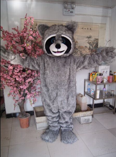 

real pictures deluxe gray bear mascot costume size ing, Red;yellow