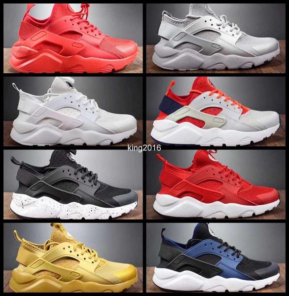 

2017 air huarache 4 iv run ultra pk running shoes for men women huaraches red white gold huraches sports mens trainers sneakers 36-45