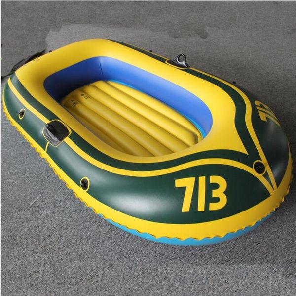 bambini nuotare piscina aria Barca bambini galleggiante acqua galleggiante giocattolo zattera da pesca 192x114cm con 2 pagaie e 1 pompa e kit di riparazione