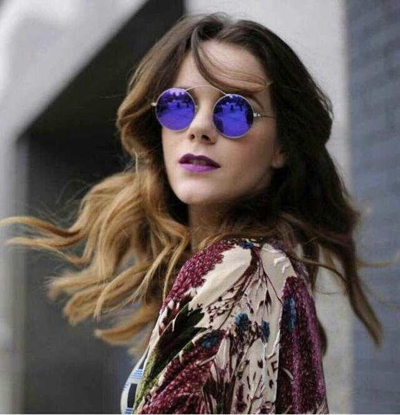 2016 Brand Steampunk Women Sunglasses Retro Futuristic Round