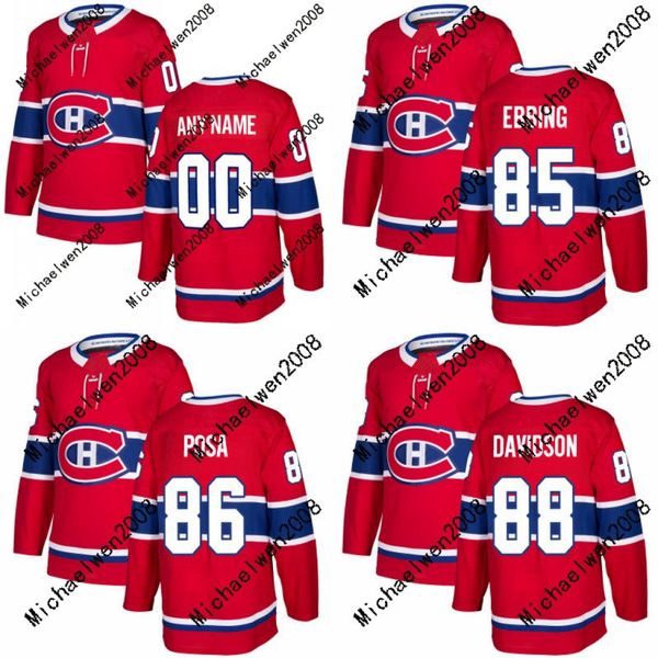 

Mens Women Youth 85 Tomas Ebbing Jersey 2017-2018 Season Montreal Canadiens 86 Saverio Posa 88 Davidson Custom Hockey Jerseys