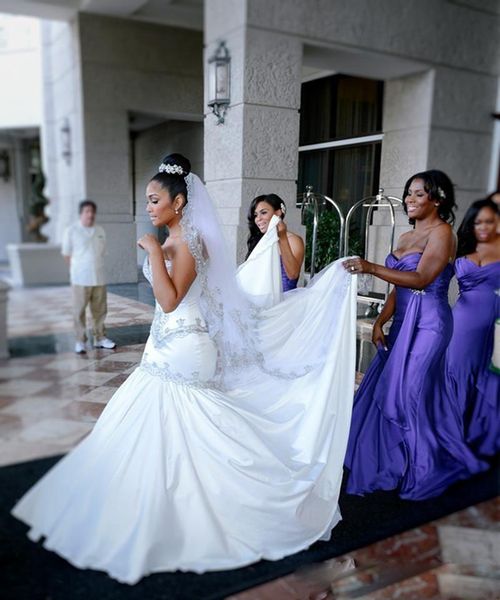 

2017 modest africa saudi arabia mermaid wedding dresses women dresses lace appliques beaded vestido de festa, White