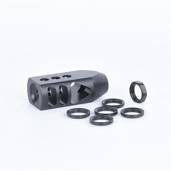 

223 5.56 1/2x28tpi threads cometition muzzle brake with jam nut and crush washer