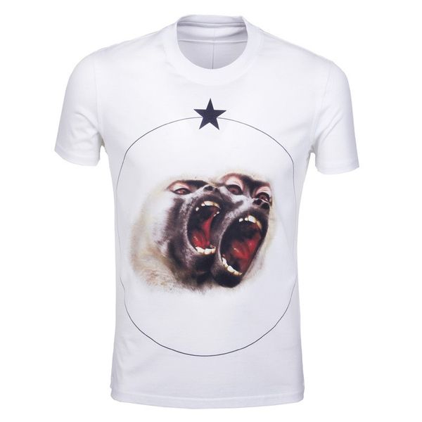 

мода лето стиль новый мужской футболка хлопок звезда 3d обезьяна футболка с коротким рукавом повседневная футболка camiseta бренд монеки фут, White;black