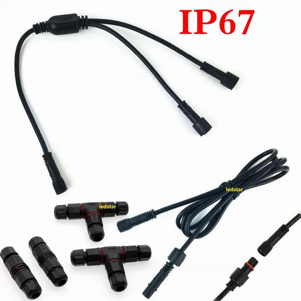 Waterproof Electrical Connectors S Promo Codes Deals 2018 Waterproof Connector 2 3 Pin Straight T Shape Outdoor Lighting Adapter Locking Electrical Extension Cable