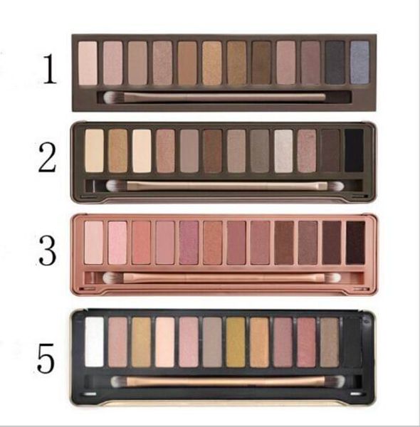 

12 color eye hadow palette nude makeup earth color high pigment glitter moky eye hadow et with mirror bru h