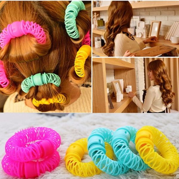 

women bendy hair styling curler spiral curls hairdressing tool 8 pcs #r489