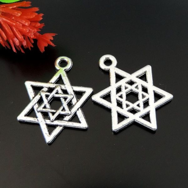 

30pcs antique silver star pendant charm jewelry finding 21*15*1mm 39165 jewelry making, Bronze;silver