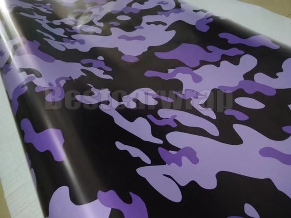 Purle Snow Camoufalge Vinyl para embrulho de carro com liberação de ar / filme de camuflagem grátis para caminhões Graphics Coating 1.52x30m (5x98ft)