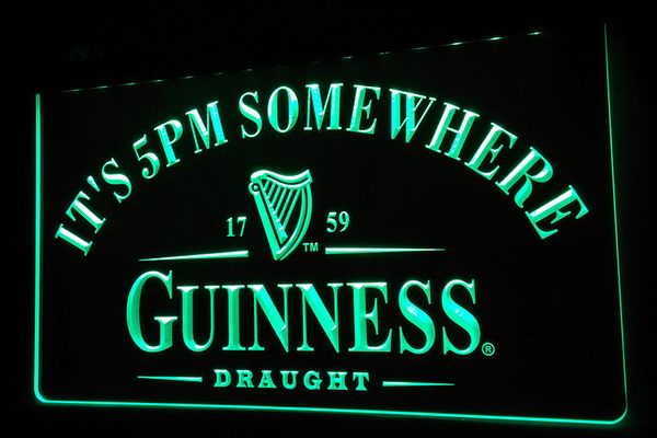 

LS457-г Это 5 вечера Где Guinness неоновый свет Вход