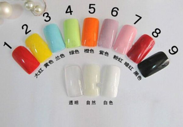 

wholesale- faux ongles full cover false nails artificial design tips decorated fake nails ing, Red;gold