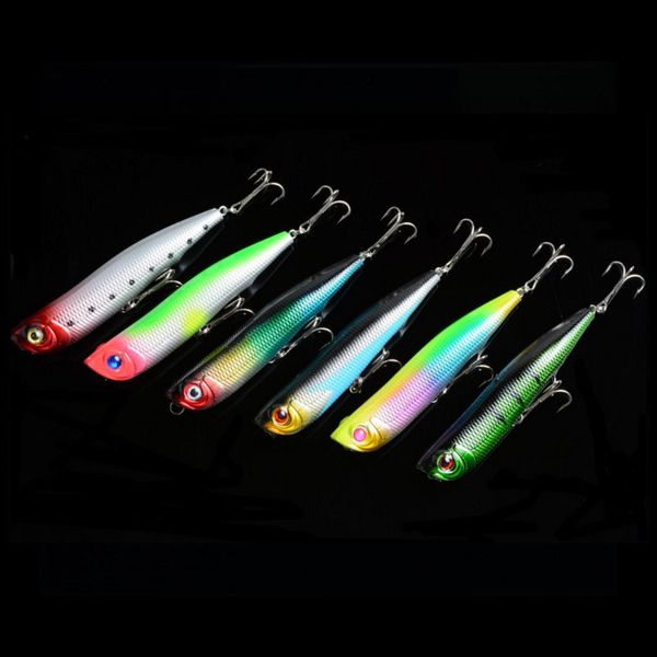 6 Cor Isca De Pesca iscas de pesca Floatin Popper Poper Isca Ganchos Isca Crankbait equipamento de pesca 15.7g 10.5 cm / 4.1.3 