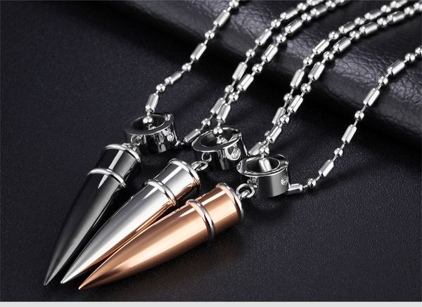 

antique bullet steel inch for necklace biker with men boys polish high stainless 21.6 pendant chain vicql