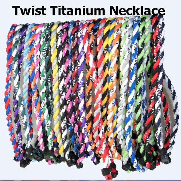 

2017 power twister titanium sports necklace 1000 color, Golden;silver