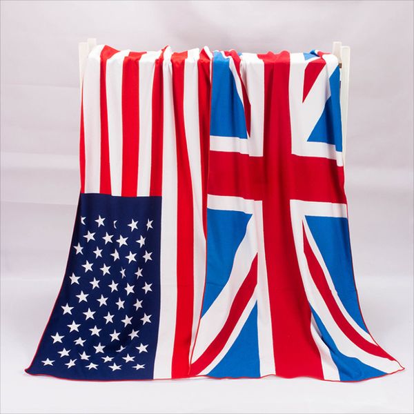 Acheter Serviette De Plage Usa Drapeau Serviette De Bain Royaume Uni Drapeau Canada Serviettes Enfants Cadeau Pour Enfants Serviette De Bain En Coton