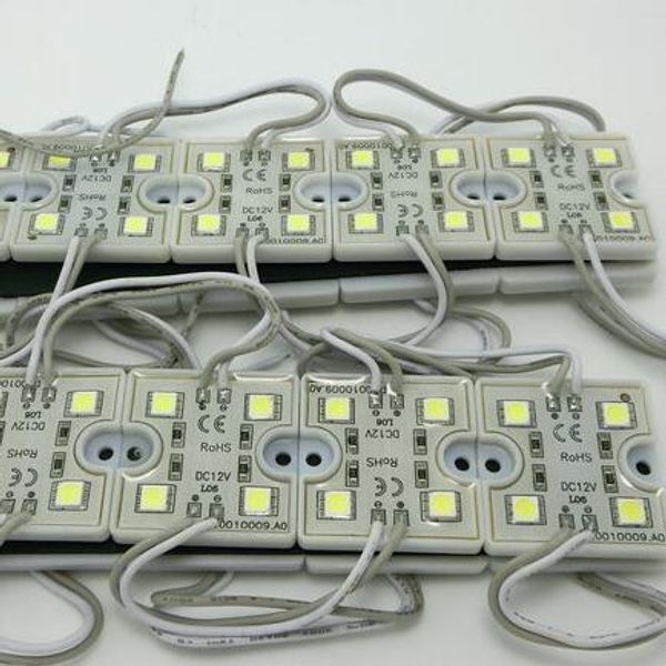 Módulos de LEDs super brilhantes e impermeáveis ​​DC12V LEDs brancas brancas azuis verdes azuis azul 3535 5050 4SMD Módulo LED Strings de canal de canal Carta