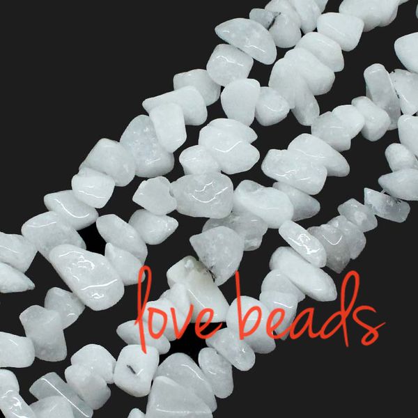 

5mm-8mm irregular natural white marble jade gravel stone loose beads material stone strand 80cm diy bracelets (f00384) jewelry making, Black