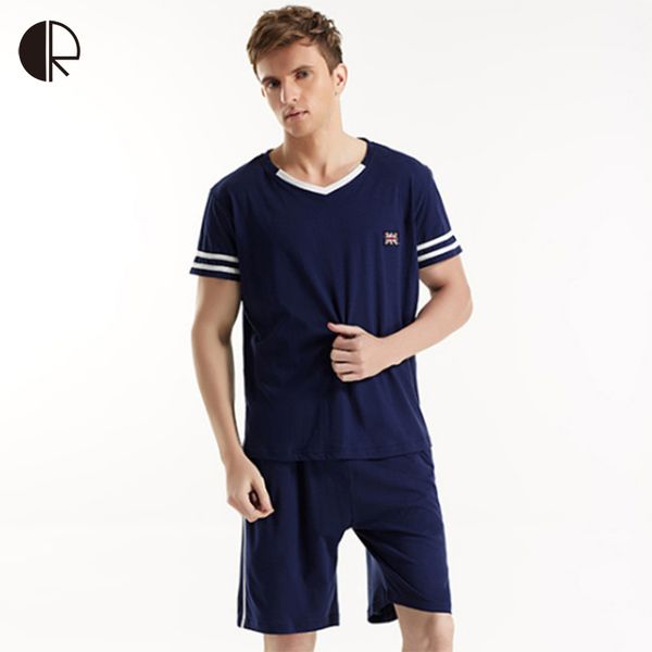 

wholesale-men t shirt 100% cotton pajama set sleepwear mens underwear tees undershirts tshirts brand casual short sleeve boxers ap353, Black;brown