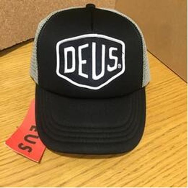 

Оптовая Deus Ex Machina Baylands дальнобойщик snapback шапки черные мотоциклы сетки бейсболки Д