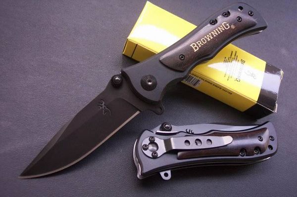 

Black Browning 339 Folding Tactical Knife 440C Blade Camping knife Pocket knives Utility Rescue Gift knife B219Q