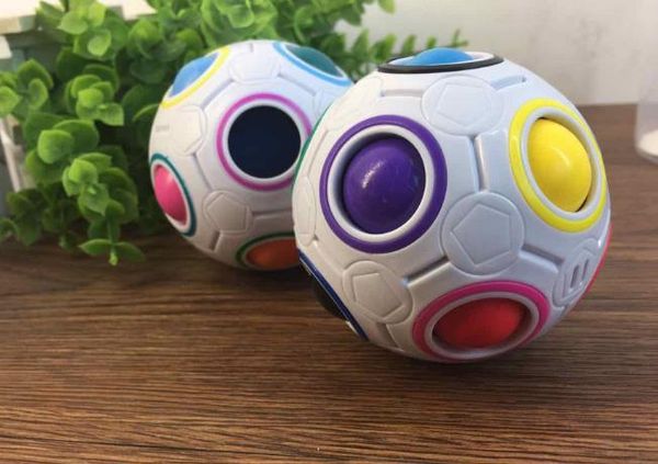 Acheter Chaud Arc En Boule Balle Magique Cube Vitesse Football Fun Créatif Puzzles Sphériques Enfants éducatif Jouet Dapprentissage Jeu Enfants