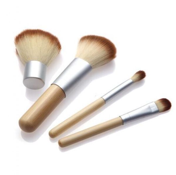 

fashion 4 pcs bamboo portable makeup brushes make up make-up brush cosmetics set kit tools ing