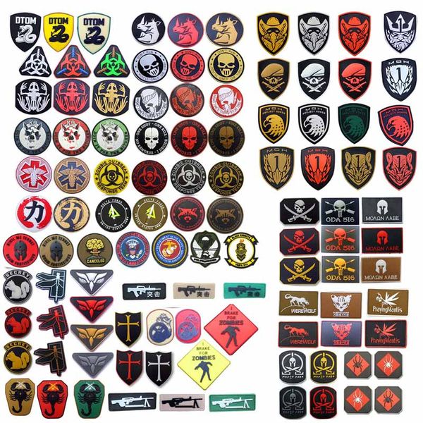 

tactical pvc patch outdoor tactical rubber patches plastic badges armband stickers hook and loop fastener multi style no14-508