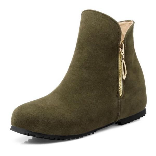 

autumn winter british retro women shoes platform square heel ankle boots solid leather fashion motorcycle boot size 32-43, Black