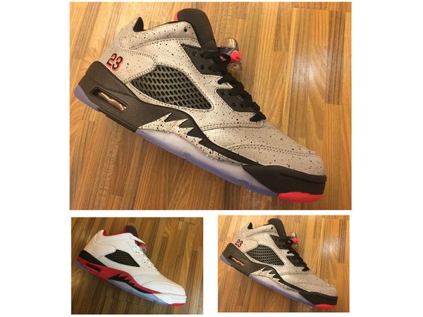 

5s low fire red men basketball shoes sneakers 5 mens sports sneaker athletic boots naymar