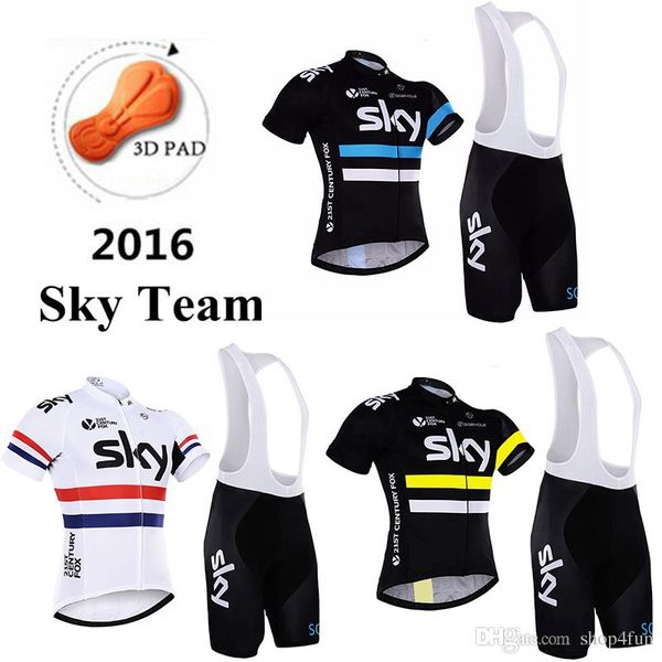 

2016 Тур де Франс Sky Team Велоспорт трикотажные изделия быстро сухой велосипед носить