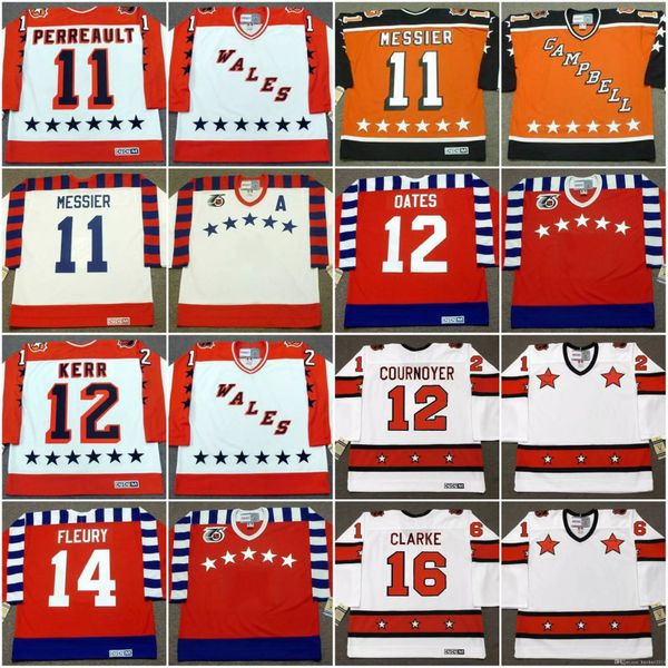 

Wales All Star Jersey 11 GILBERT PERREAULT 1984 12 ADAM OATES 1992 12 TIM KERR 11 MARK MESSIER Hockey Jerseys