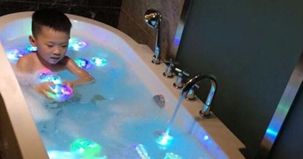 

funny baby bathroom led flash light toys kids children colorful changing funny waterproof in tub bath gift toys for kids