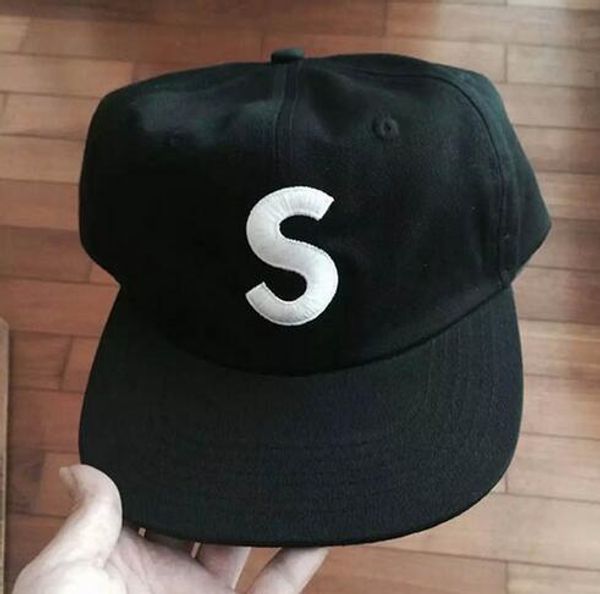 

Черный S логотип 6 панель cap новый супер Snapback Cap плоская шляпа хип рэп S бейсболки s п