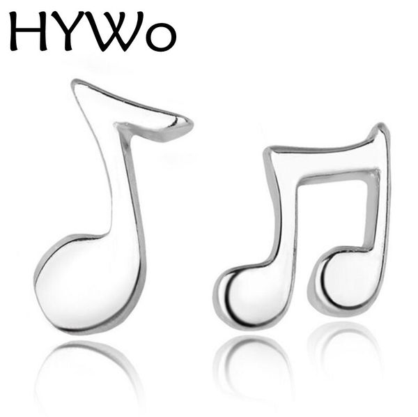 

HYWo дизайн символов 925 Серебряная нота для женщин двойной стороне серьги женские м