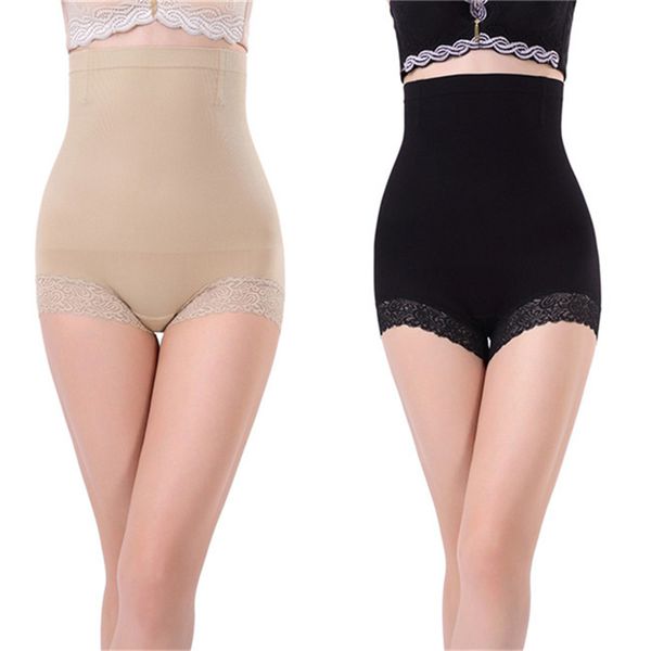 

wholesale- body shapers seamless women brief high waist trainer belly control shapewear pants shorts, Black;white