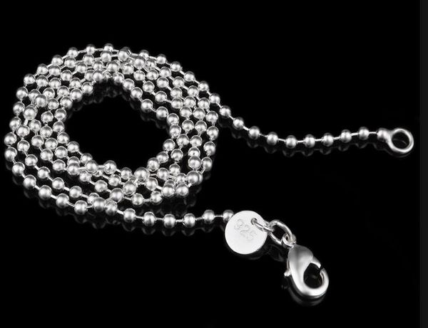 

2.4mm beads beads necklace necklace silver chain of foreign trade sales