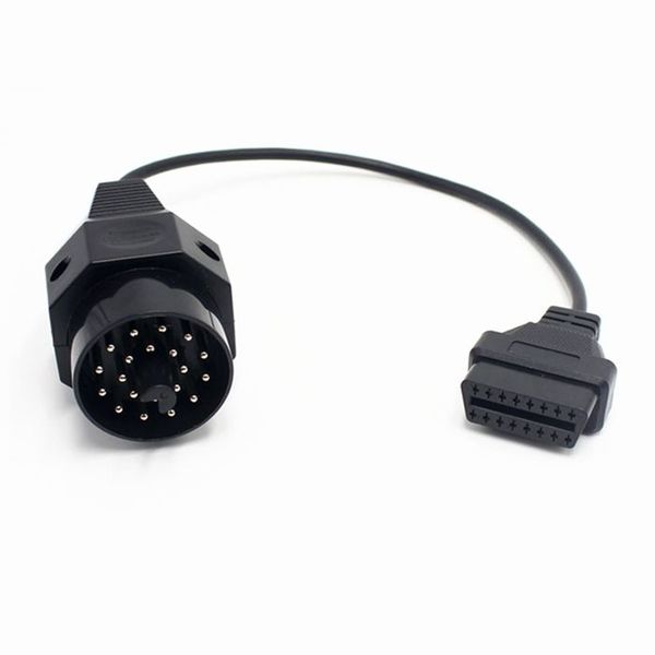Carkitsshop Newest For BMW 20pin to obd2 16 Pin Connector diagnostic adapter, BMW 20 Pin to 16pin obd-ii connector, 2pcs/lot
