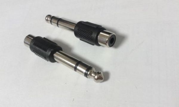 5 Stück 6,35 mm 1/4 Zoll Stereo-Stecker auf Cinch-Buchse