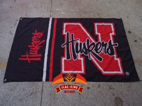 

100%,Nebraska logo Educational institution flag,Digital Printing,Nebraska College banner