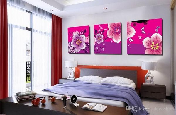 

современный красивый цветок peach blossom живопись жикле печать на холсте home decor wall art set30364