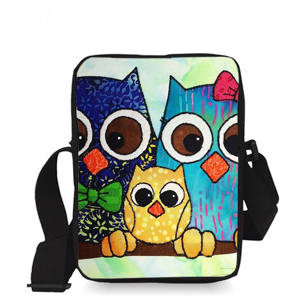 

wholesale- new cartoon owl bag mini messenger bags for women crossbody sling bags bolsos mujer small shoulder bag kids handbags multicolor