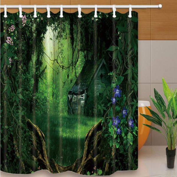 2019 New Raw Rainforest Style Shower Curtains 180 180cm Home