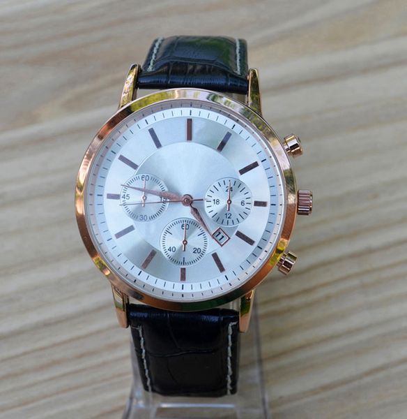 

Fashion popular Brand Men's Leather strap Date Calendar quartz wrist Watch AR6832